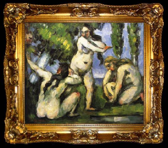 framed  Paul Cezanne Three Bathers, ta009-2